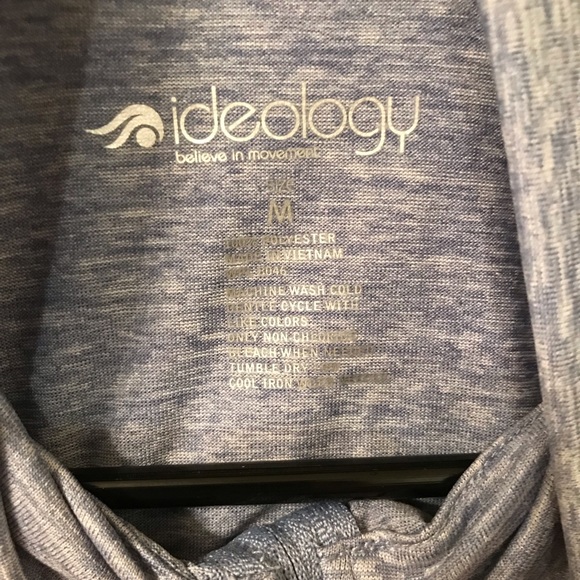 Blue 1/4 zip athletic long sleeve - Picture 3 of 3